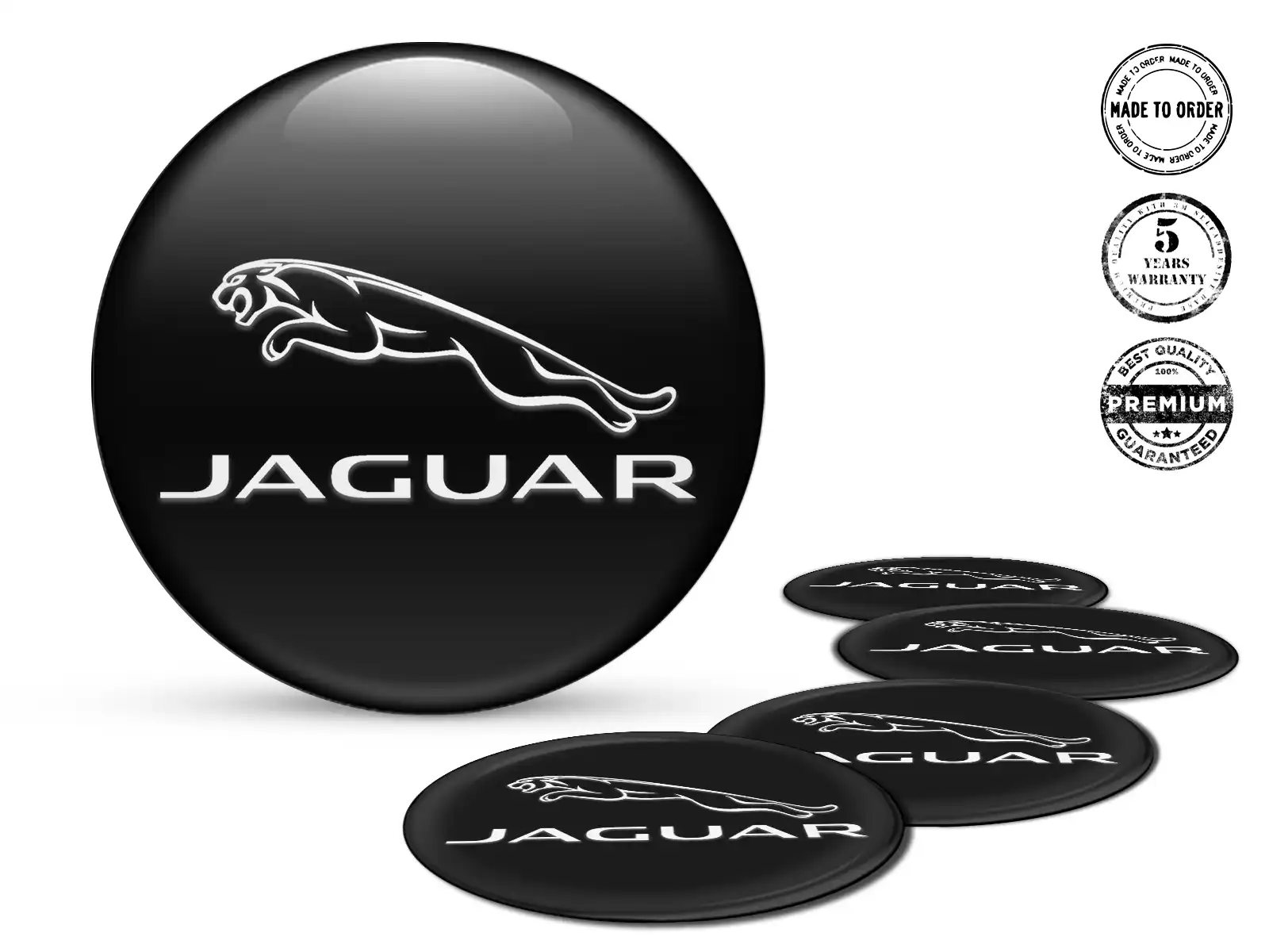 Jaguar Pegatinas Epoxi Bombadas Calcomanías de Aro Resina